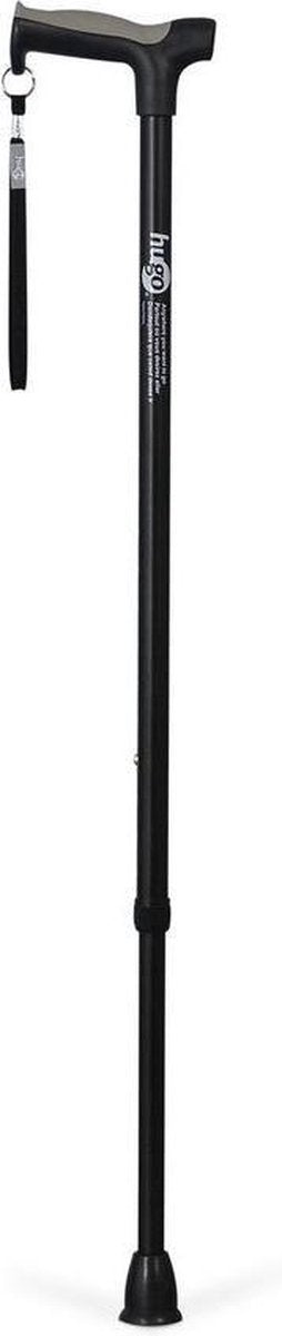 Hugo® Wandelstok met Derby handvat - zwart - Hugo