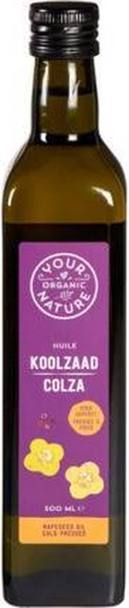 Koolzaadolie Your Organic Nature - Fles 500 ml - Biologisch