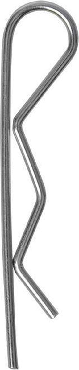 Proplus Borgveer Enkel 70 Mm / 2 Mm / 6-12 Mm Zilver Per Stuk