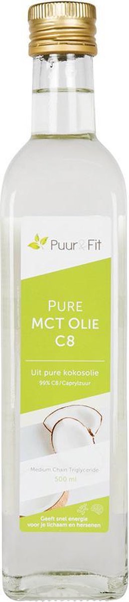 Puur&Fit Pure MCT Olie C8 - 500 ml