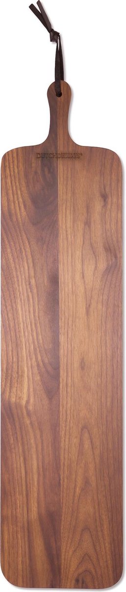 Dutchdeluxes - XL Broodplank / Serveerplank - Slim Fit - Massief Walnotenhout - 70 x 19cm - Met handvat