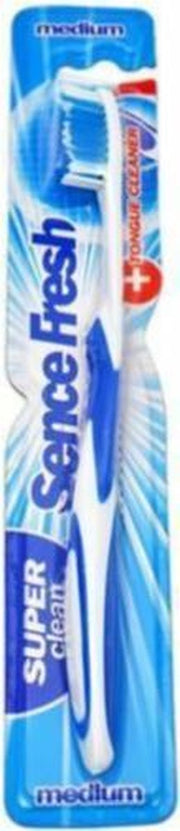 Tandenborstel Medium Super Clean kleur blauw