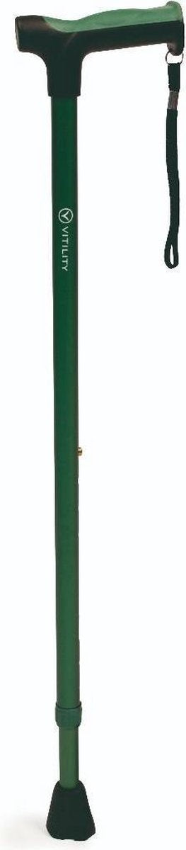 Vitility Wandelstok Met Gel Handvat - Groen