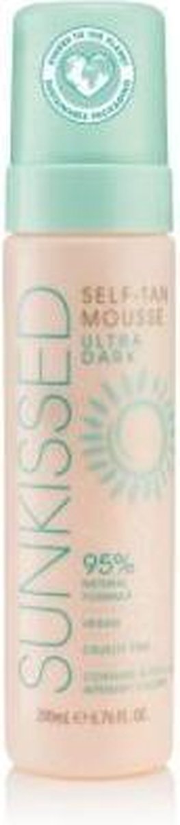 Sunkissed 95 Percent Natural Self Tan Mousse 200ml - Ultra Dark