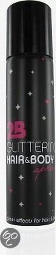 2b Haarkleuringsshampoo 2b Glitter Hair en Body Spray Silver