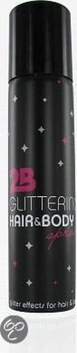 2b Haarkleuringsshampoo 2b Glitter Hair en Body Spray Silver