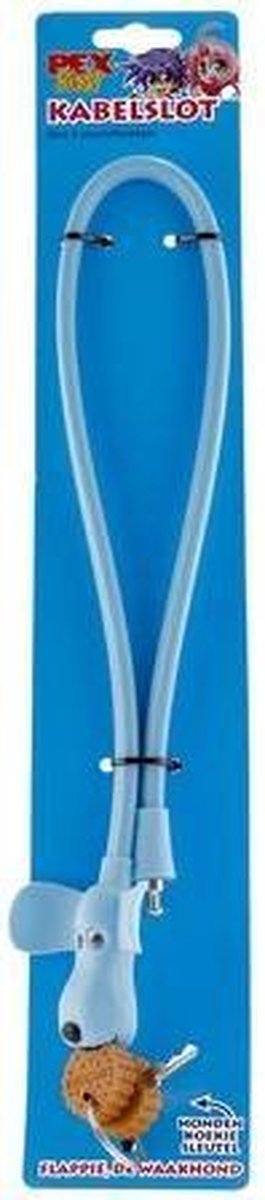Pexkids kabelslot blauw flappie de waakhond silicone