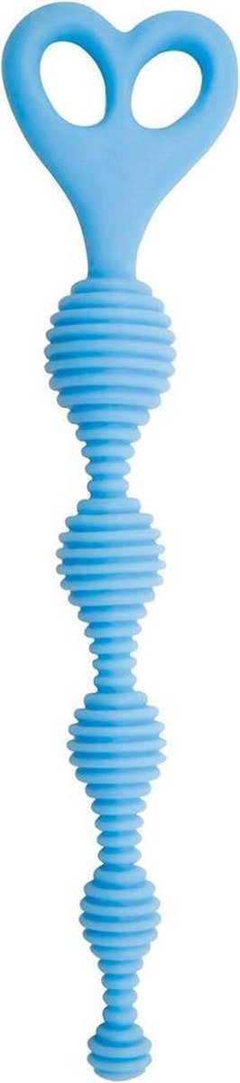 Climax Anal Anal Beads Silicone Stripes - Blue - Anal Beads -