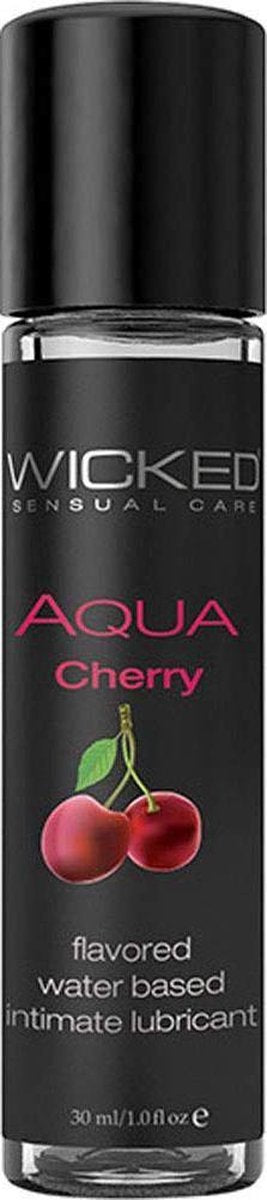 Wicked - Aqua glijmiddel kersen smaak 30 ml  - 30ml
