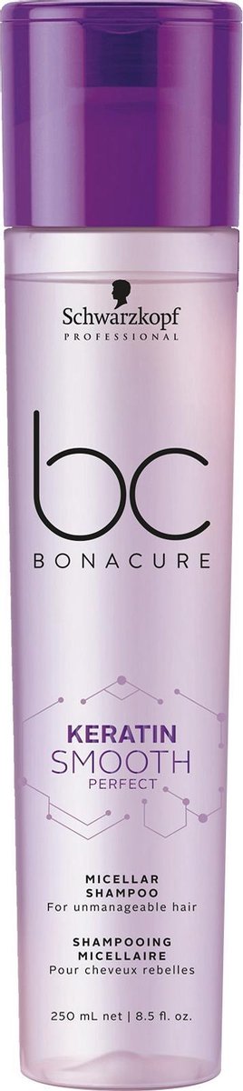 Schwarzkopf BC Bonacure Keratin Smooth Perfect Micellar Vrouwen Zakelijk Shampoo 250 ml