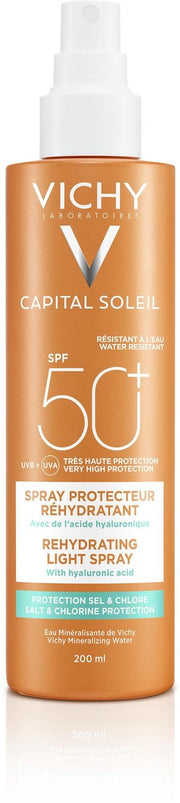 Vichy Capital Soleil Beach Protect Zonnebrandsspray SPF50+ - 200ml - Anti-dehydratatie