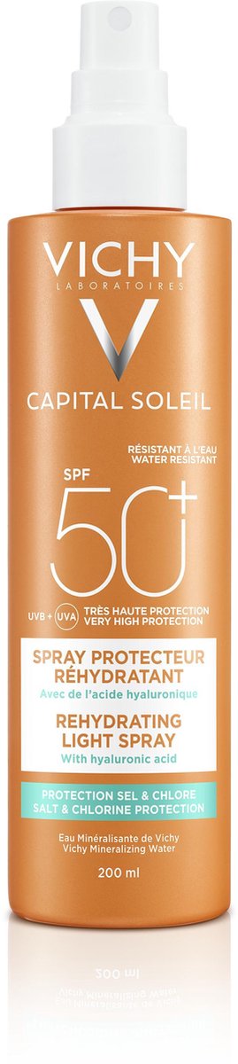 Vichy Capital Soleil Beach Protect Zonnebrandsspray SPF50+ - 200ml - Anti-dehydratatie