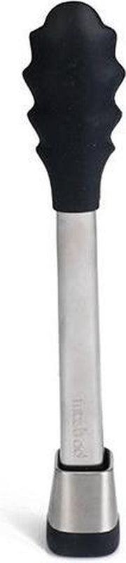 Mastrad Keukentang - Rvs - Siliconen bekje - In houder - 28 cm - Zwart