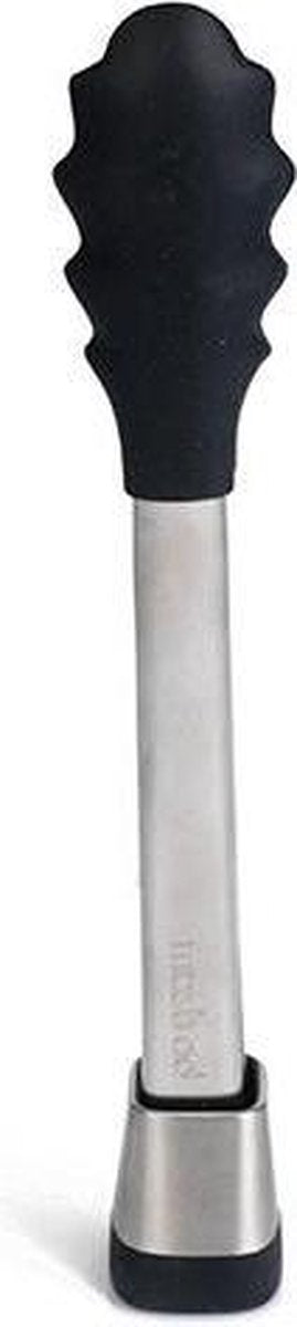 Mastrad Keukentang - Rvs - Siliconen bekje - In houder - 28 cm - Zwart