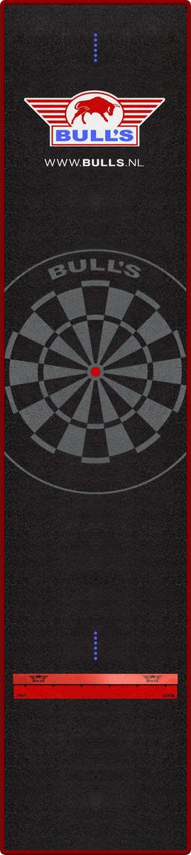 Bull's Carpet Ochemat 300x65 cm - Zwart met rode stik