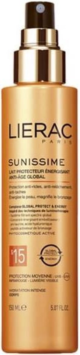 Lierac Sunissime Lait Protecteur Anti-age Global Spray Spf15 - Lichaam 150ml