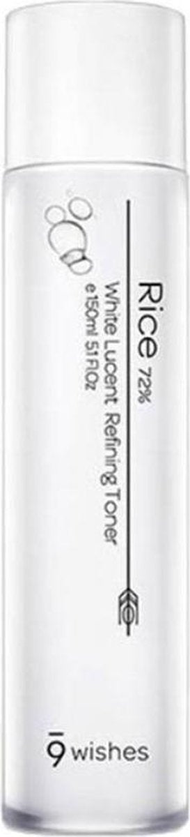 9Wishes Rice 72% White Lucent Refining Toner 150 ml