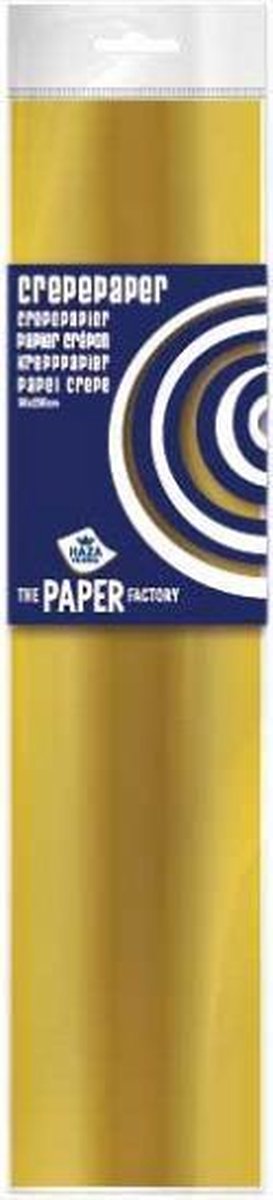 10x Crepe papier plat goud 250 x 50 cm - Knutselen met papier - Knutselspullen