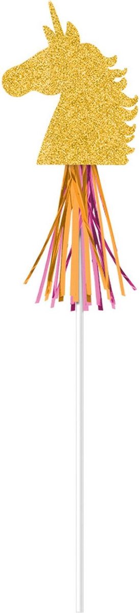 6 Wands Magical Unicorn Paper With Foil Fringe