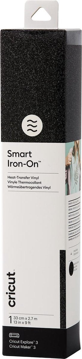 Cricut Transferfolie - Smart Iron-On - 33 x 270 cm - Glitter Zwart