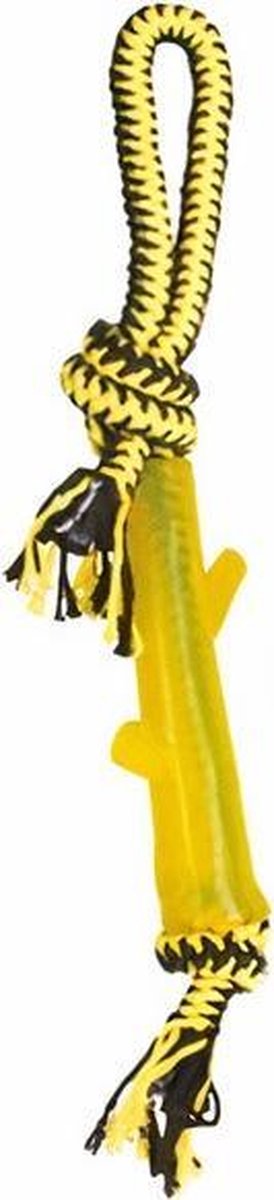 M-pets Hondentrektouw Twist Stick 49 Cm Katoen/elastomeer Geel