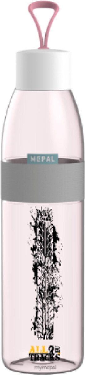 Mepal Waterfles Ellipse - Roze - Bandenspoor - 700ml - 4x4 Offroad