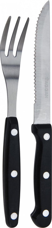 Vaggan Steakmes en Vork set 12-delig - steakmessenset