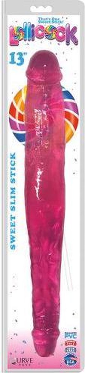 Lollicock Dubbele Dildo 33 CM - Cherry - Roze - Sextoys - Dildo's  - Dildo - Dildo Normaal