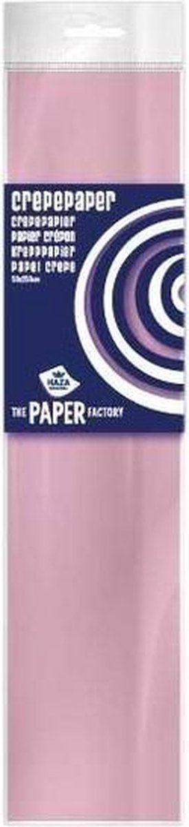 10x Crepe papier plat licht roze 250 x 50 cm - Knutselen met papier - Knutselspullen