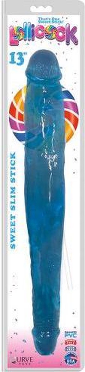 Lollicock Dubbele Dildo 33 CM - Berry - Blauw - Sextoys - Dildo's  - Dildo - Dildo Normaal