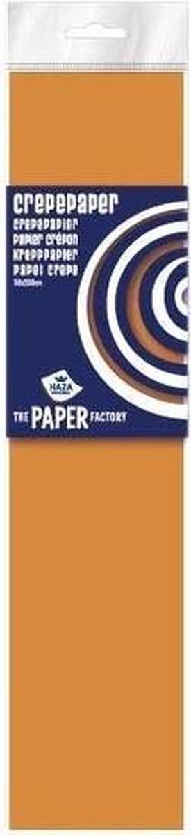 10x Crepe papier plat neon oranje 250 x 50 cm - Knutselen met papier - Knutselspullen