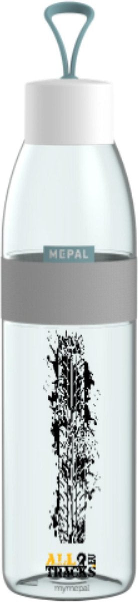 Mepal Waterfles Ellipse - Blauw - Bandenspoor - 700ml - 4x4 Offroad