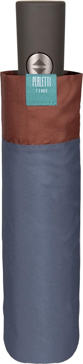 Perletti Mini-paraplu Open&close Dames 98 Cm Microvezel Blauw