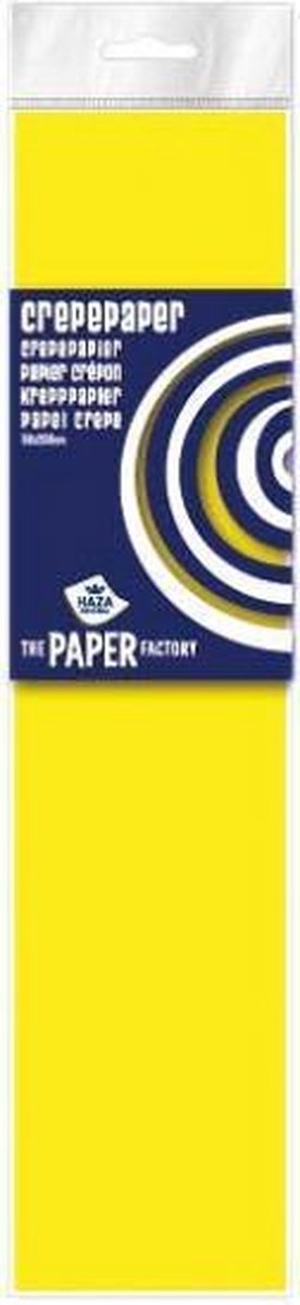 10x Crepe papier plat neon geel 250 x 50 cm - Knutselen met papier - Knutselspullen