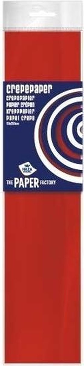 10x Crepe papier plat rood 250 x 50 cm - Knutselen met papier - Knutselspullen