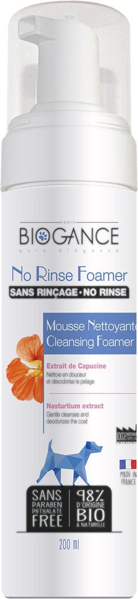 Biogance hond schuim zonder spoeling 200ml