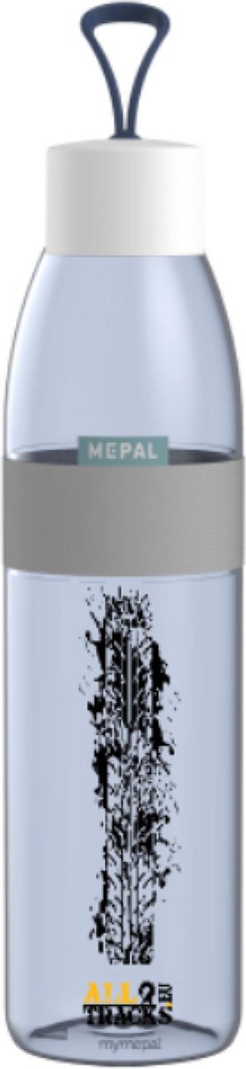 Mepal Waterfles Ellipse - Donker Blauw - Bandenspoor - 500ml - 4x4 Offroad