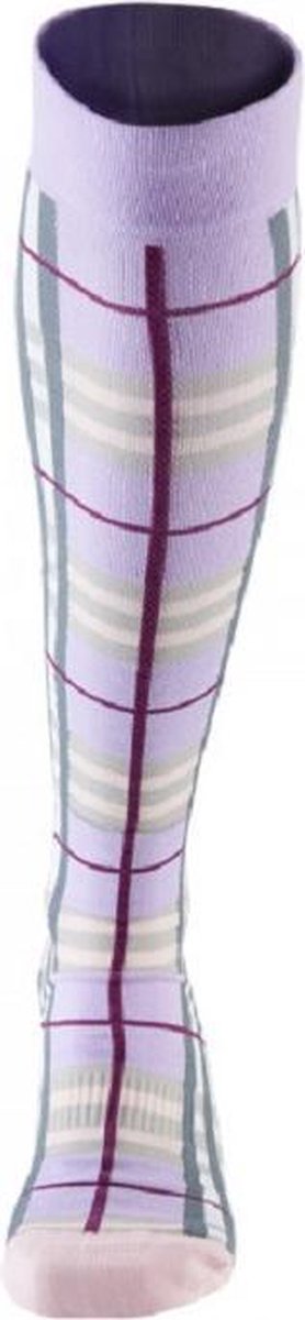 Luxe ruitersokken - Burberry - Roze- Grijs - Sportsokken - Paardrijden - Unisex sokken - Kniesokken - Paardrijsokken - Maat 39-42