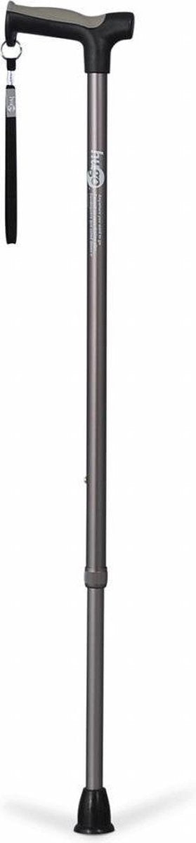 Hugo® Wandelstok met Derby handvat - grijs - Hugo