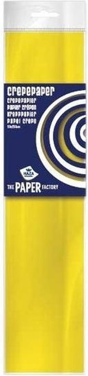 10x Crepe papier plat geel 250 x 50 cm - Knutselen met papier - Knutselspullen