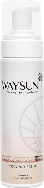 Waysun® - Gradual Tan Mousse - Everyday Gradual Tan - Zelfbruiner - Zelfbruiners - Licht - Zelfbruiner gezicht - Zelfbruiner mousse - Zelfbruiner spray - Vegan - Huidverzorging - Verzorgingsproducten - Self Tan - Bali body - Hydraterend - Voedend
