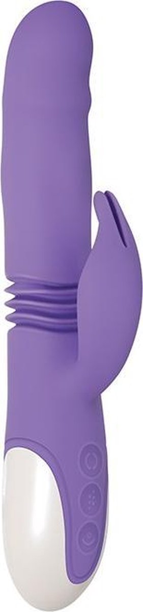 Stotende rabbit vibrator met uitzettende schacht