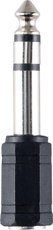 Bandridge Headphone Adapter 1x 6.3mm 1x 3.5mm Zwart kabeladapter/verloopstukje