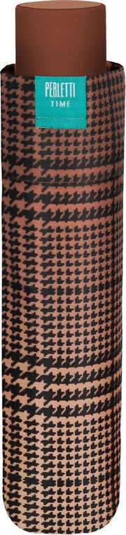 Perletti Mini-paraplu Dames 97 Cm Automatisch Microvezel Bruin
