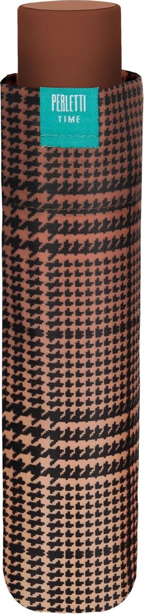 Perletti Mini-paraplu Dames 97 Cm Automatisch Microvezel Bruin