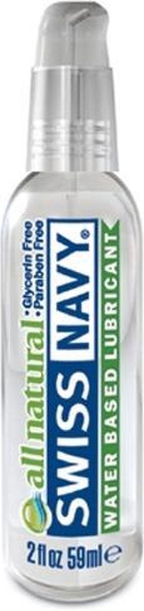 Swiss Navy - All Natural Lube 59 ml | Waterbasis | Vrouwen | Mannen | Smaak | Condooms | Massage | Olie | Condooms |  Pjur | Anaal | Siliconen | Erotische | Easyglide