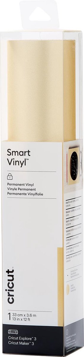 Cricut Vinyl Folie - Smart Vinyl - Permanent - 33x360cm -Glanzend Goud