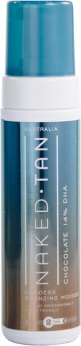 Naked Tan Bronzing Mousse Dark Tan 180ml & Application Mitt - Vegan - 14% DHA