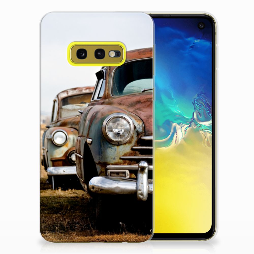 Samsung Galaxy S10e | Siliconen hoesje | met foto Vintage Auto
