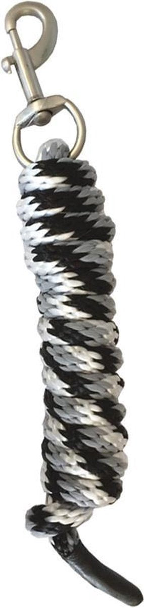 S2g Leidkoord Met Karabijnhaak 200 Cm Nylon Grijs/wit/zwart